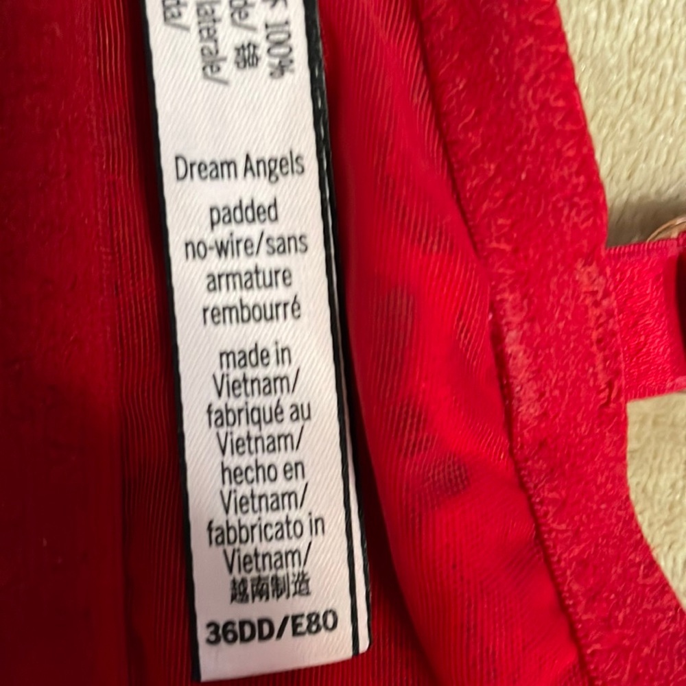 Dream Angels padded no wire lace red bra
